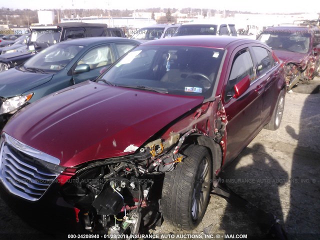 1C3CCBABXDN705207 - 2013 CHRYSLER 200 LX RED photo 2