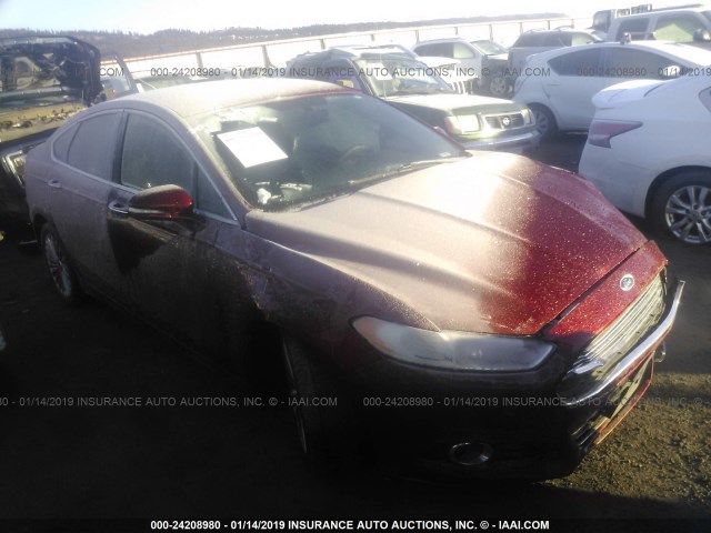 3FA6P0D93ER317556 - 2014 FORD FUSION TITANIUM MAROON photo 1