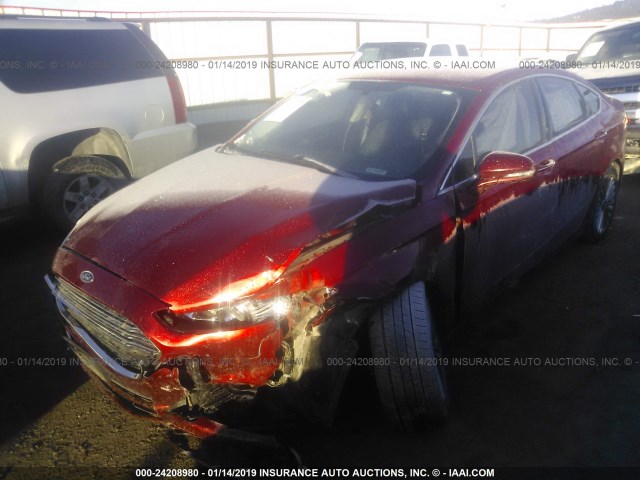 3FA6P0D93ER317556 - 2014 FORD FUSION TITANIUM MAROON photo 2