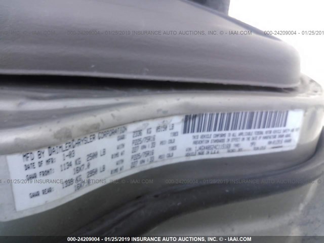 1J4GX48S24C115169 - 2004 JEEP GRAND CHEROKEE LAREDO/COLUMBIA/FREEDOM 棕色 照片 9