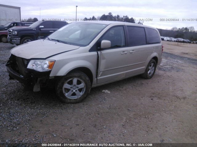 2C4RDGCG8DR528491 - 2013 DODGE GRAND CARAVAN SXT GOLD photo 2