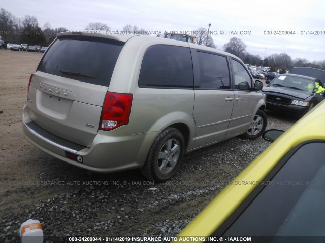 2C4RDGCG8DR528491 - 2013 DODGE GRAND CARAVAN SXT GOLD photo 4