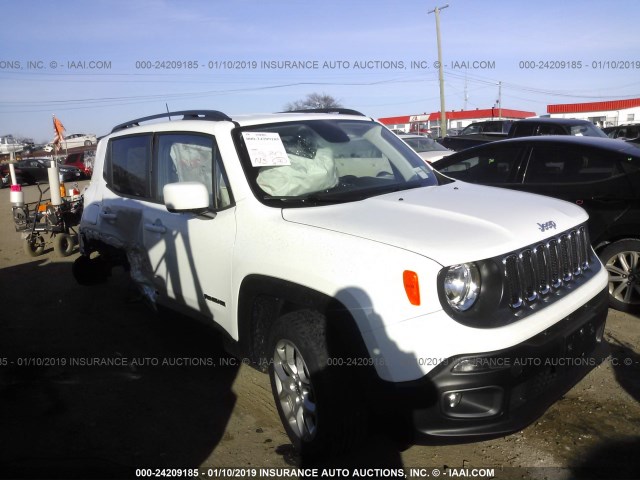 ZACCJBBB7JPJ24053 - 2018 JEEP RENEGADE LATITUDE WHITE photo 1