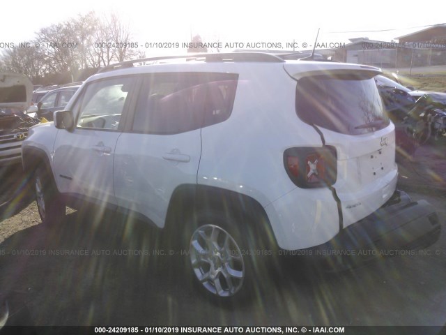 ZACCJBBB7JPJ24053 - 2018 JEEP RENEGADE LATITUDE WHITE photo 3