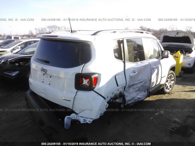 ZACCJBBB7JPJ24053 - 2018 JEEP RENEGADE LATITUDE WHITE photo 4