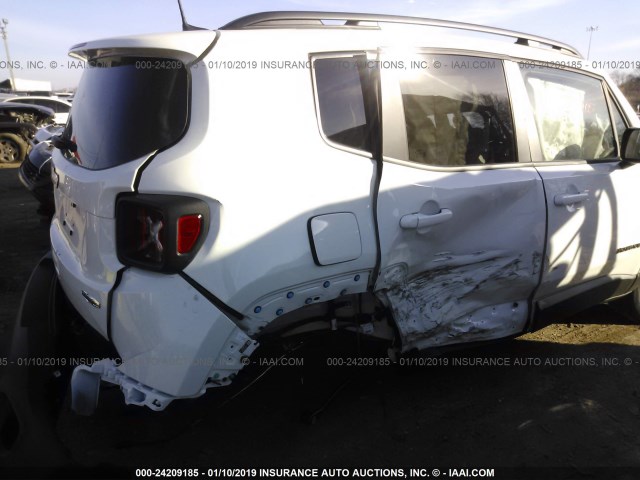 ZACCJBBB7JPJ24053 - 2018 JEEP RENEGADE LATITUDE WHITE photo 6