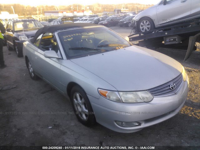 2T1FF28P82C577115 - 2002 TOYOTA CAMRY SOLARA SE/SLE SILVER photo 1