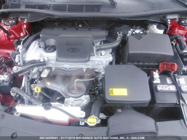 4T1BF1FK5CU550454 - 2012 TOYOTA CAMRY SE/LE/XLE 红色 照片 10