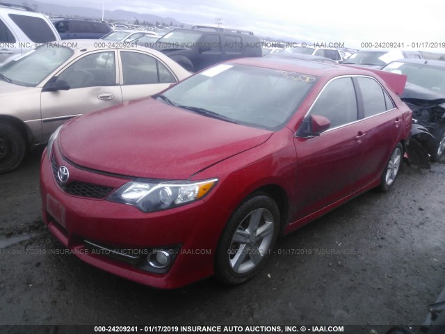 4T1BF1FK5CU550454 - 2012 TOYOTA CAMRY SE/LE/XLE 红色 照片 2