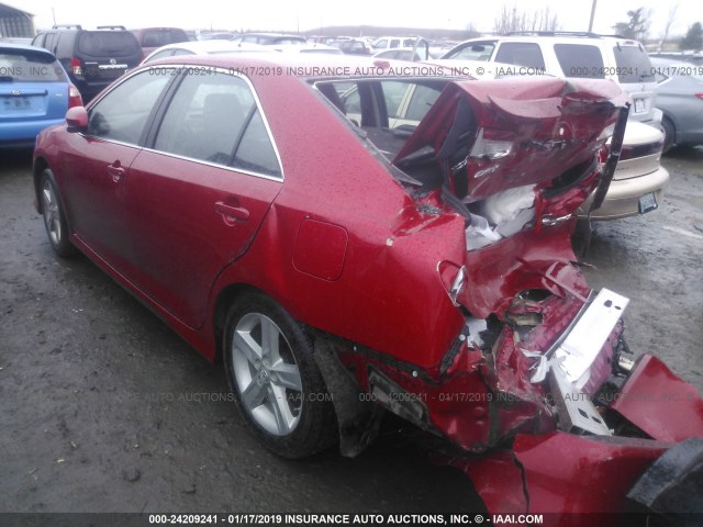 4T1BF1FK5CU550454 - 2012 TOYOTA CAMRY SE/LE/XLE 红色 照片 3