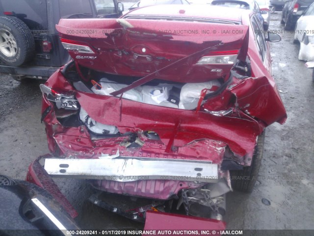 4T1BF1FK5CU550454 - 2012 TOYOTA CAMRY SE/LE/XLE 红色 照片 6