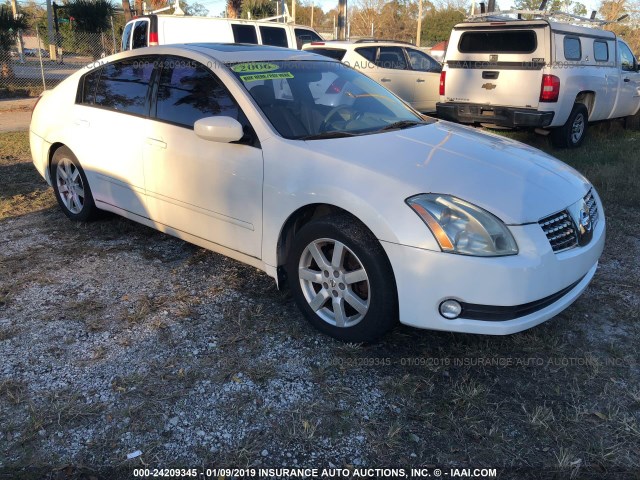 1N4BA41E76C861924 - 2006 NISSAN MAXIMA SE/SL WHITE photo 1