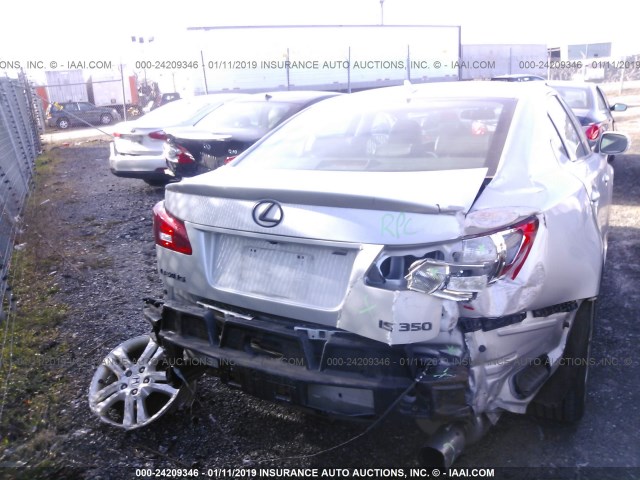 JTHBE262485019842 - 2008 LEXUS IS 350 GRAY photo 6