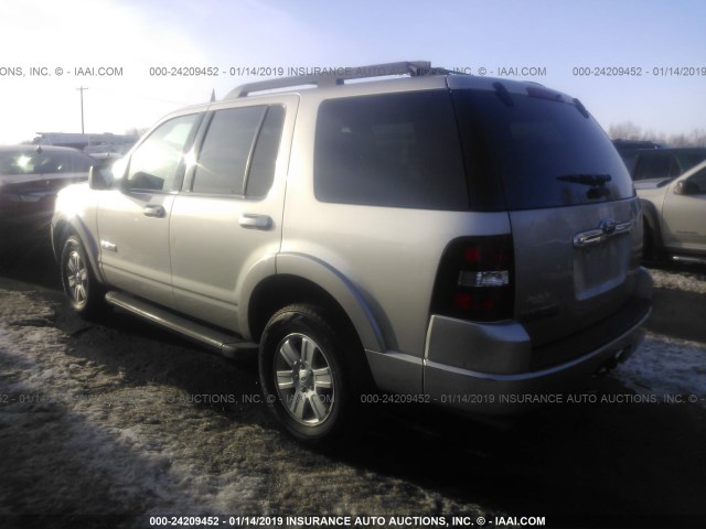 1FMEU73E77UB70770 - 2007 FORD EXPLORER XLT SILVER photo 3