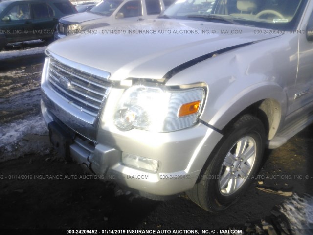 1FMEU73E77UB70770 - 2007 FORD EXPLORER XLT SILVER photo 6