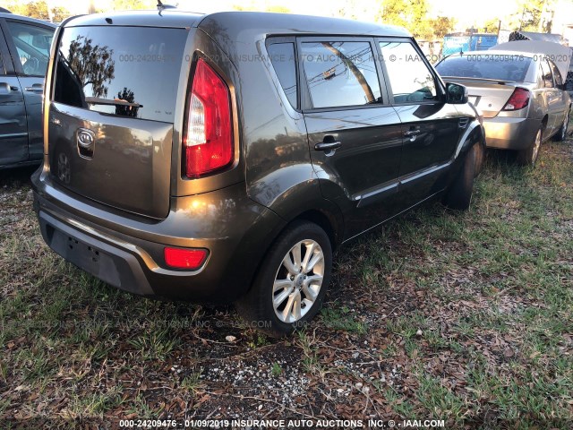 KNDJT2A6XC7360642 - 2012 KIA SOUL BROWN photo 4