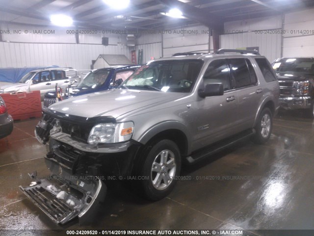 1FMEU73888UA66655 - 2008 FORD EXPLORER XLT SILVER photo 2