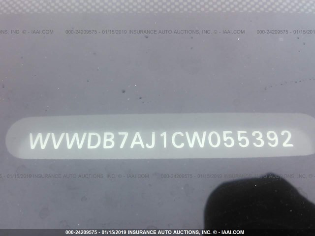 WVWDB7AJ1CW055392 - 2012 VOLKSWAGEN GOLF 灰色 照片 9