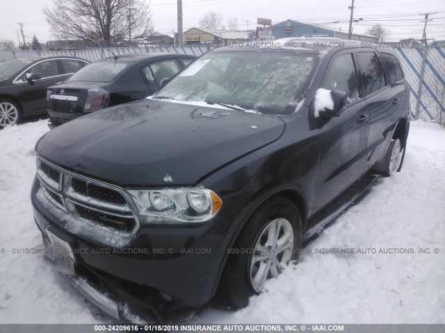 1C4RDJAGXDC559346 - 2013 DODGE DURANGO SXT BLUE photo 2