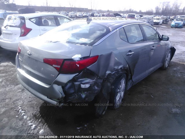 5XXGM4A72DG090164 - 2013 KIA OPTIMA LX GRAY photo 4