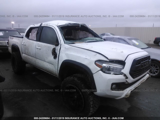 5TFCZ5AN6HX085570 - 2017 TOYOTA TACOMA DBL CAB/SR/TRDSPT/OR/PRO WHITE photo 1