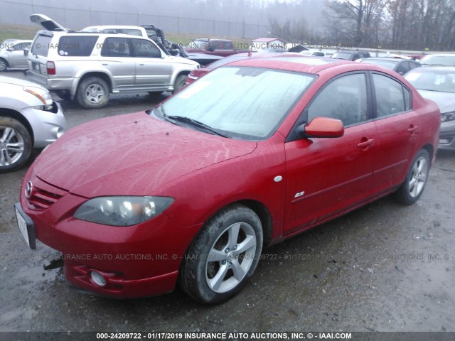 JM1BK123851344659 - 2005 MAZDA 3 S RED photo 2