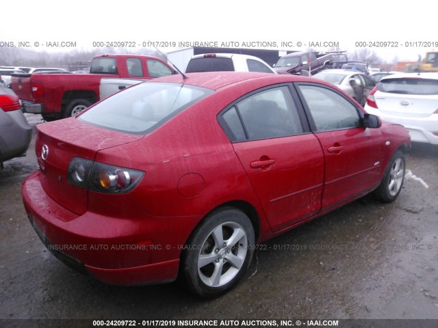 JM1BK123851344659 - 2005 MAZDA 3 S RED photo 4