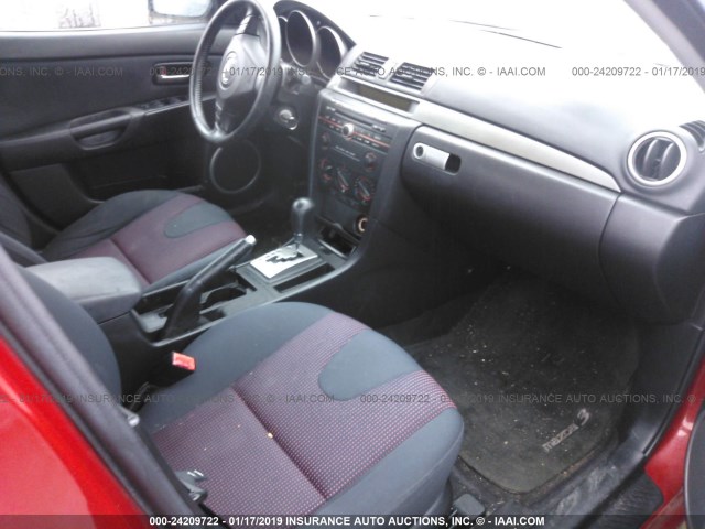 JM1BK123851344659 - 2005 MAZDA 3 S RED photo 5