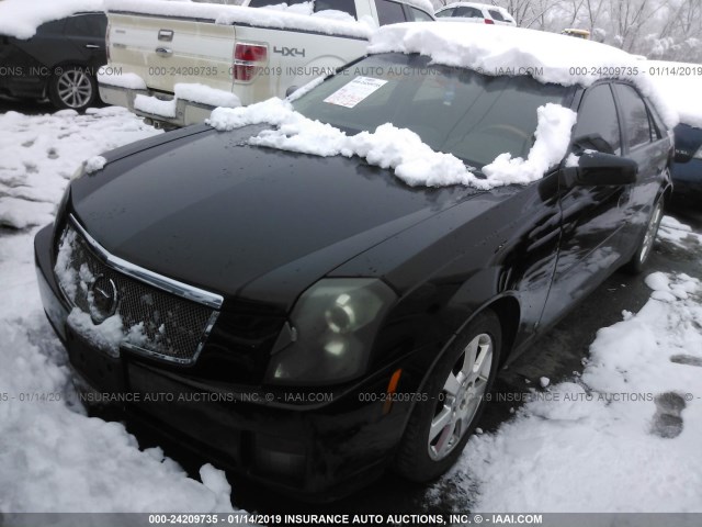 1G6DP577X70195602 - 2007 CADILLAC CTS HI FEATURE V6 BLACK photo 2