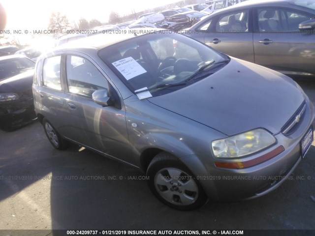 KL1TD66646B553657 - 2006 CHEVROLET AVEO LS GRAY photo 1