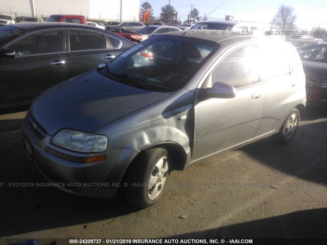 KL1TD66646B553657 - 2006 CHEVROLET AVEO LS GRAY photo 2