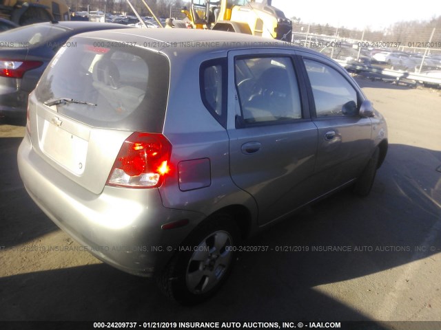 KL1TD66646B553657 - 2006 CHEVROLET AVEO LS GRAY photo 4