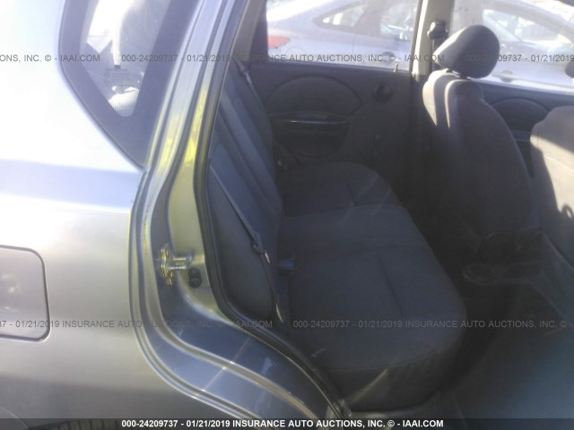 KL1TD66646B553657 - 2006 CHEVROLET AVEO LS GRAY photo 8