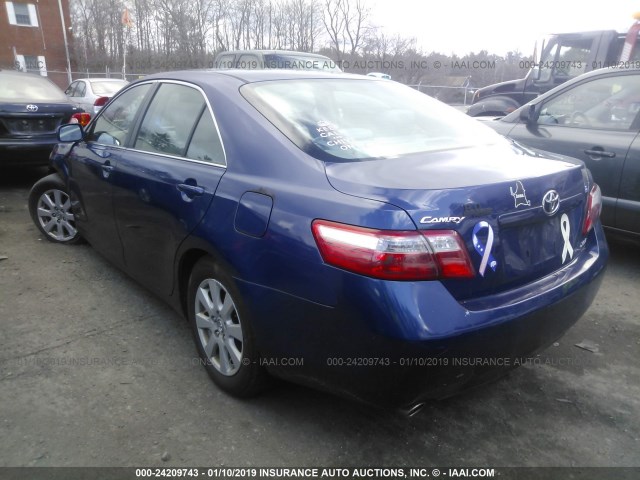 4T1BK46K37U022382 - 2007 TOYOTA CAMRY NEW GENERAT LE/XLE/SE Dark Blue photo 3