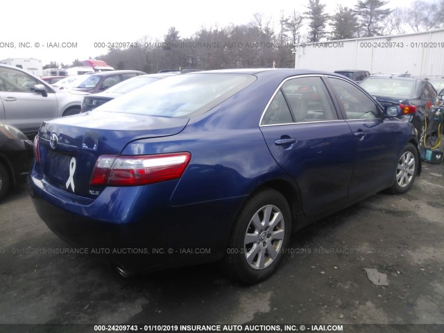 4T1BK46K37U022382 - 2007 TOYOTA CAMRY NEW GENERAT LE/XLE/SE Dark Blue photo 4