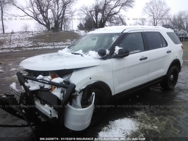 1FM5K8AR3FGC08106 - 2015 FORD EXPLORER POLICE INTERCEPTOR WHITE photo 2