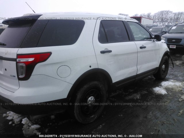 1FM5K8AR3FGC08106 - 2015 FORD EXPLORER POLICE INTERCEPTOR WHITE photo 4