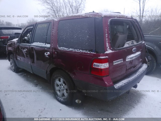 1FMFU16517LA69792 - 2007 FORD EXPEDITION XLT RED photo 3