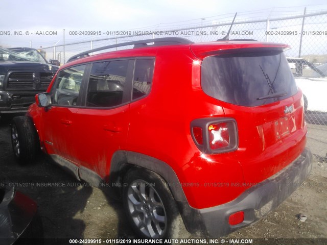 ZACCJABB6HPF42322 - 2017 JEEP RENEGADE LATITUDE RED photo 3