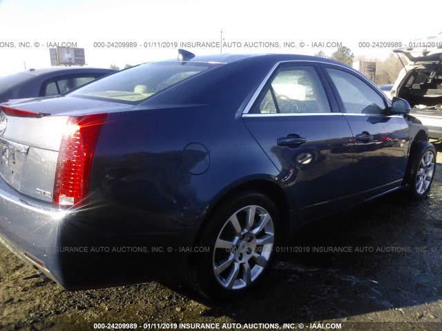 1G6DU57V190149277 - 2009 CADILLAC CTS HI FEATURE V6 BLUE photo 4