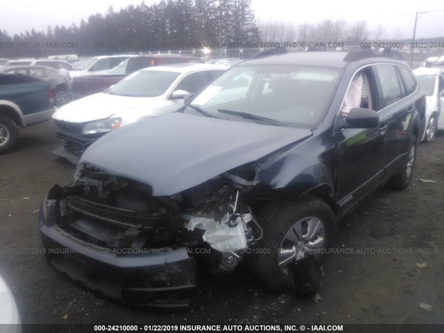 4S4BRBAC4B1384313 - 2011 SUBARU OUTBACK 2.5I GRAY photo 2