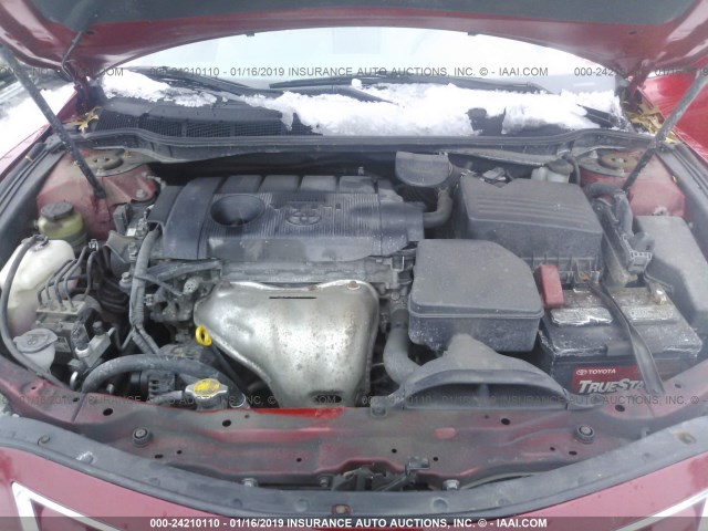 4T1BF3EK6BU151516 - 2011 TOYOTA CAMRY SE/LE/XLE 红色 照片 10