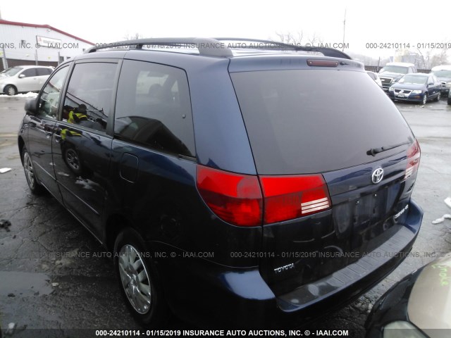 5TDZA23C84S138457 - 2004 TOYOTA SIENNA CE/LE Dark Blue photo 3