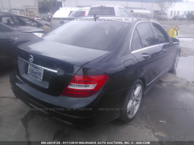 WDDGF4HBXDA859712 - 2013 MERCEDES-BENZ C 250 BLACK photo 4