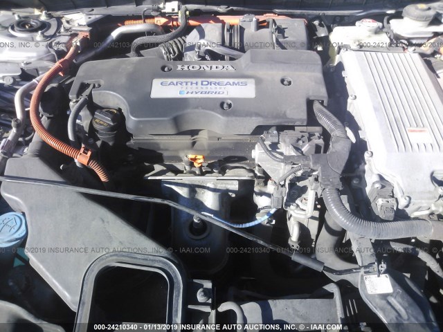 1HGCR6F58EA007841 - 2014 HONDA ACCORD HYBRID/EXL SILVER photo 10