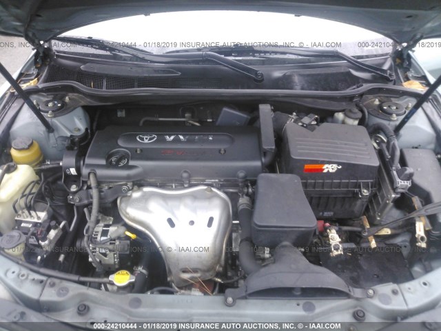 4T1BE46K97U696141 - 2007 TOYOTA CAMRY NEW GENERAT CE/LE/XLE/SE GREEN photo 10