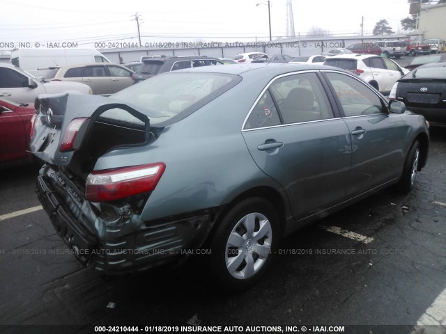 4T1BE46K97U696141 - 2007 TOYOTA CAMRY NEW GENERAT CE/LE/XLE/SE GREEN photo 4