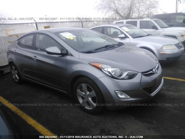 KMHDH4AE0CU188877 - 2012 HYUNDAI ELANTRA GLS/LIMITED GRAY photo 1