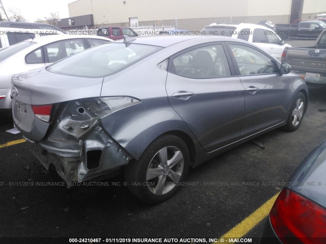 KMHDH4AE0CU188877 - 2012 HYUNDAI ELANTRA GLS/LIMITED GRAY photo 4