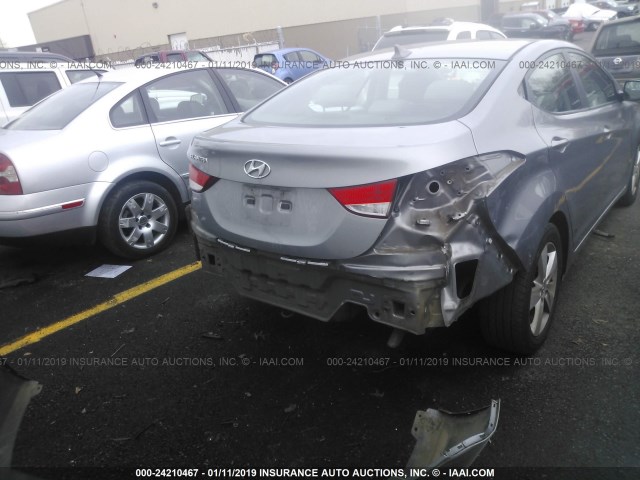 KMHDH4AE0CU188877 - 2012 HYUNDAI ELANTRA GLS/LIMITED GRAY photo 6